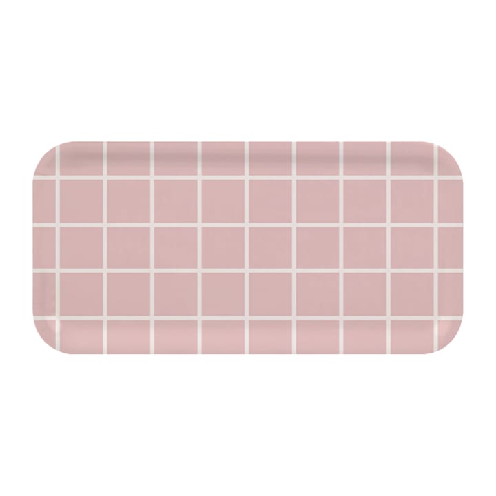 Bandeja Checks & Stripes 13x27 cm - Rosa-blanco - Muurla