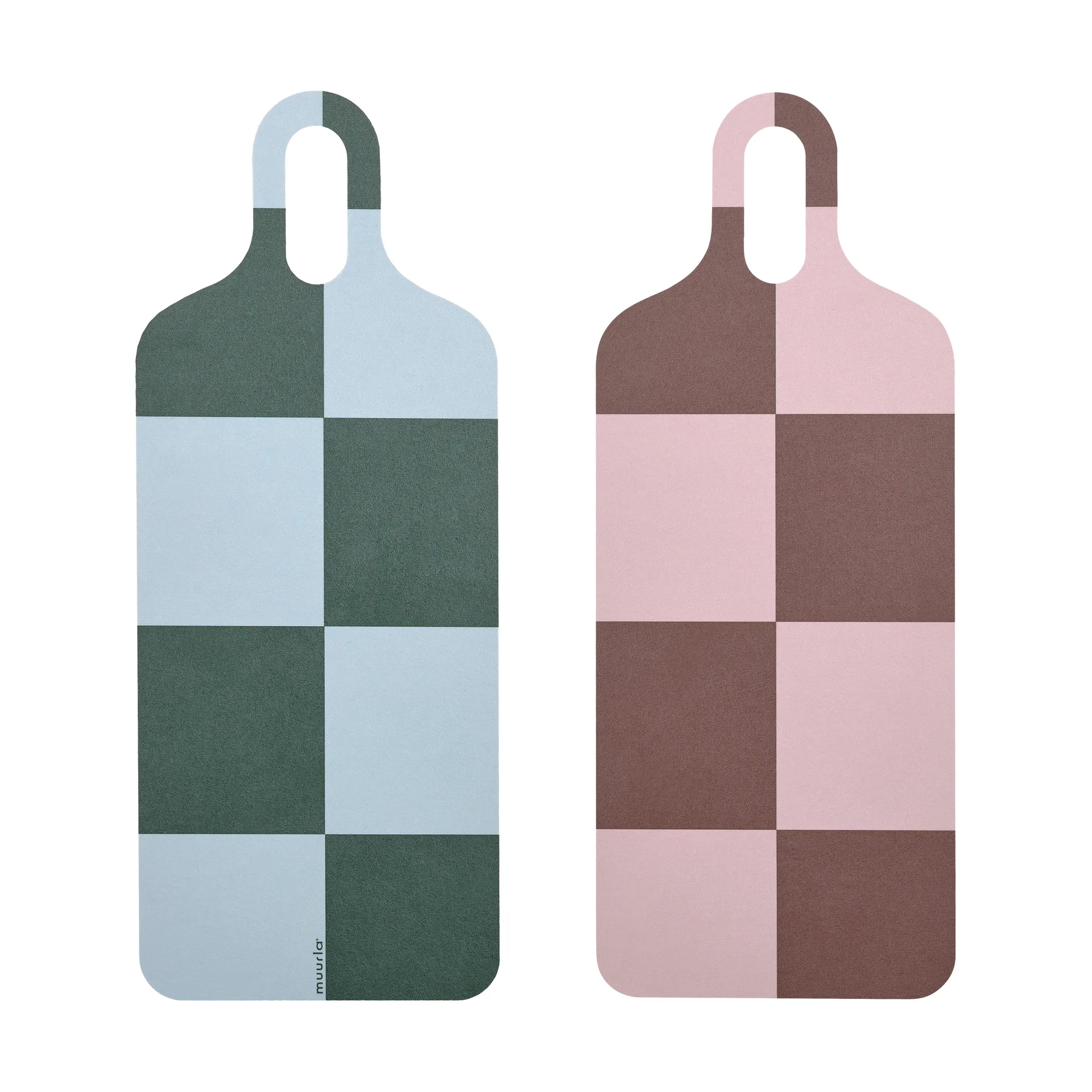 Bandeja Checks & Stripes 13x33 cm, Brown-pink-green Muurla