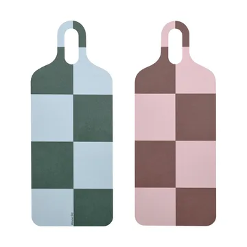 Bandeja Checks & Stripes 13x33 cm - Brown-pink-green - Muurla