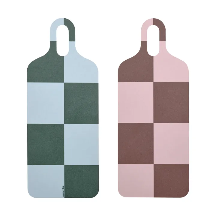 Bandeja Checks & Stripes 13x33 cm - Brown-pink-green - Muurla