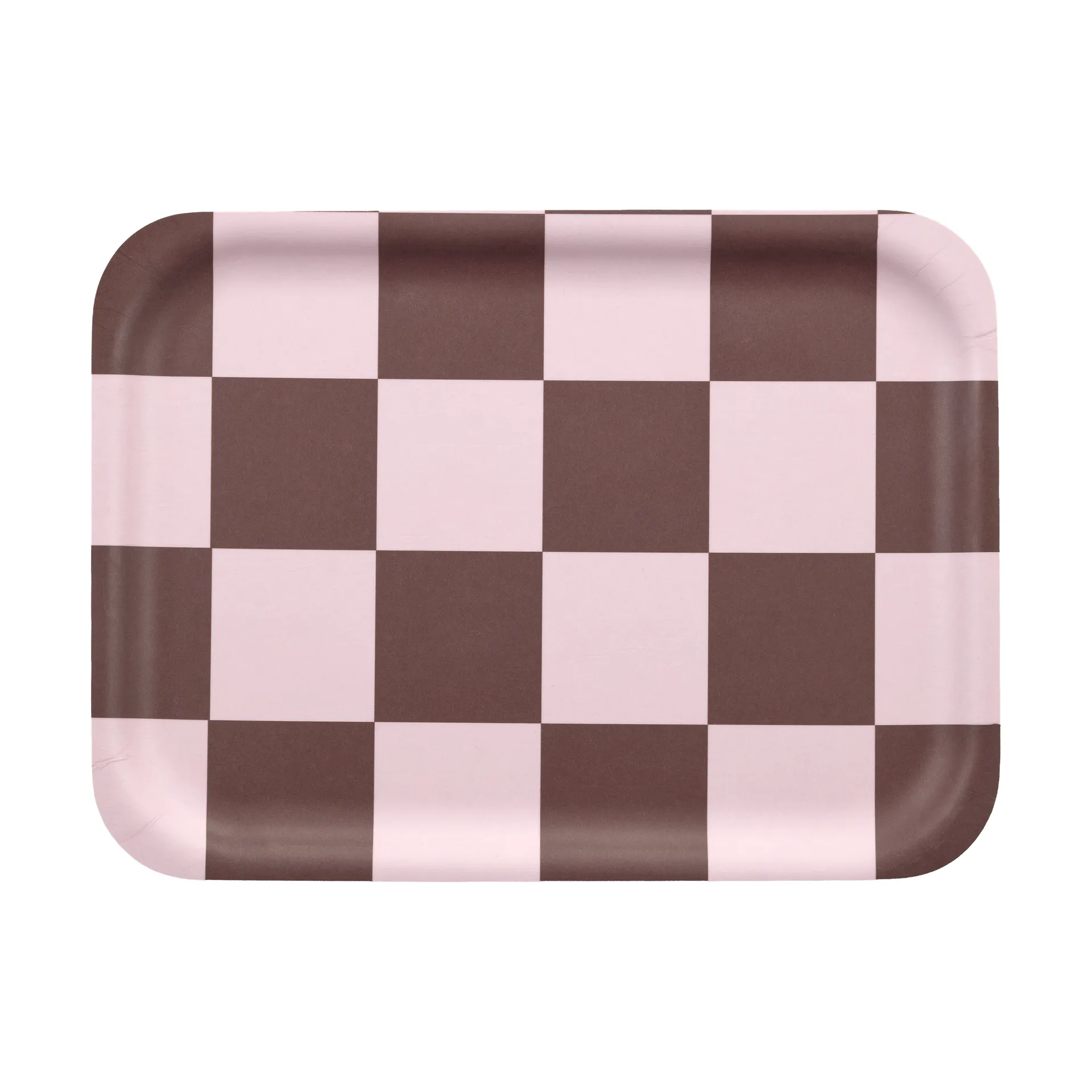 Bandeja Checks & Stripes 20x27 cm, Brown-pink Muurla