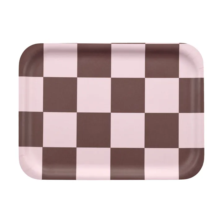 Bandeja Checks & Stripes 20x27 cm - Brown-pink - Muurla