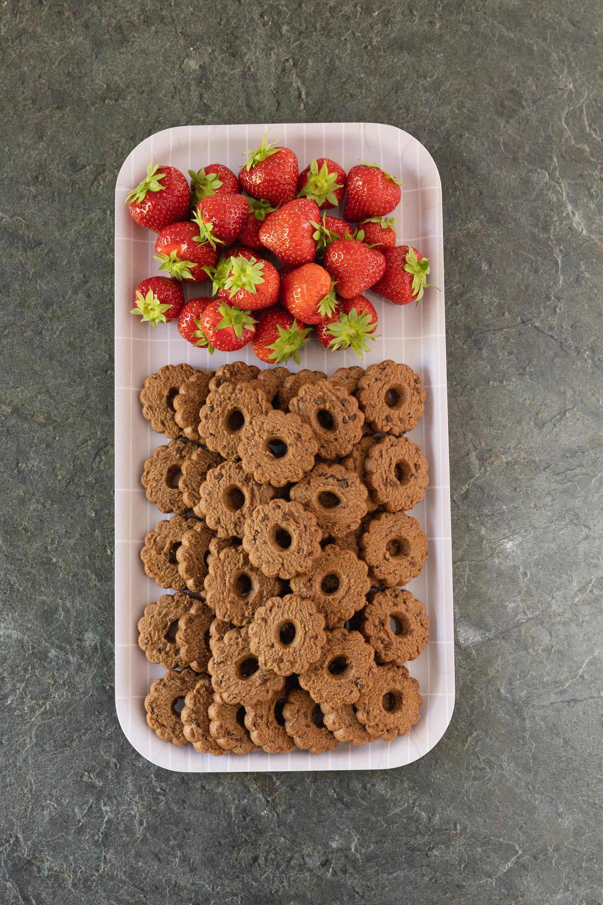 Bandeja Checks & Stripes 22x43 cm, Beige-blanco Muurla