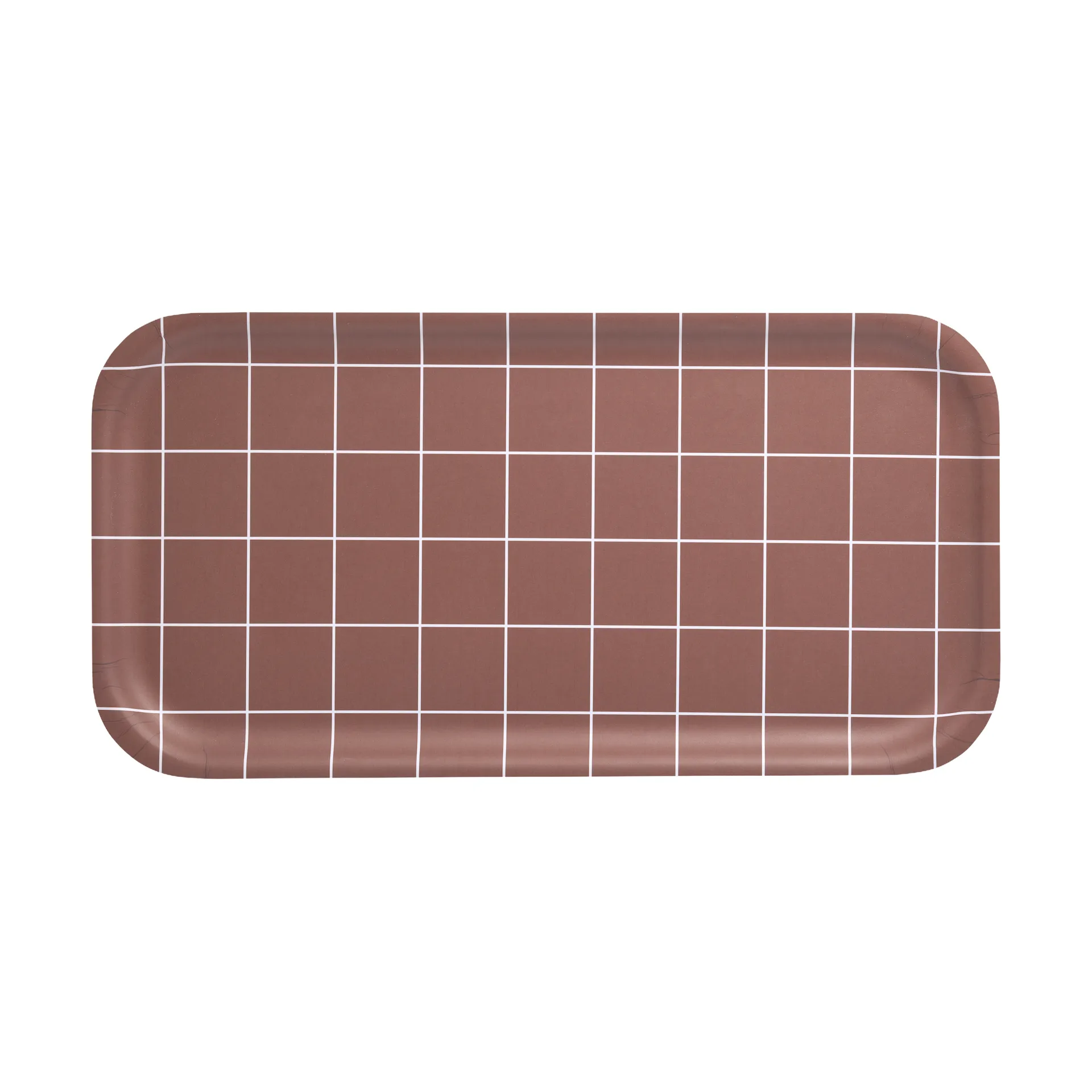 Bandeja Checks & Stripes 22x43 cm, Marrón Muurla