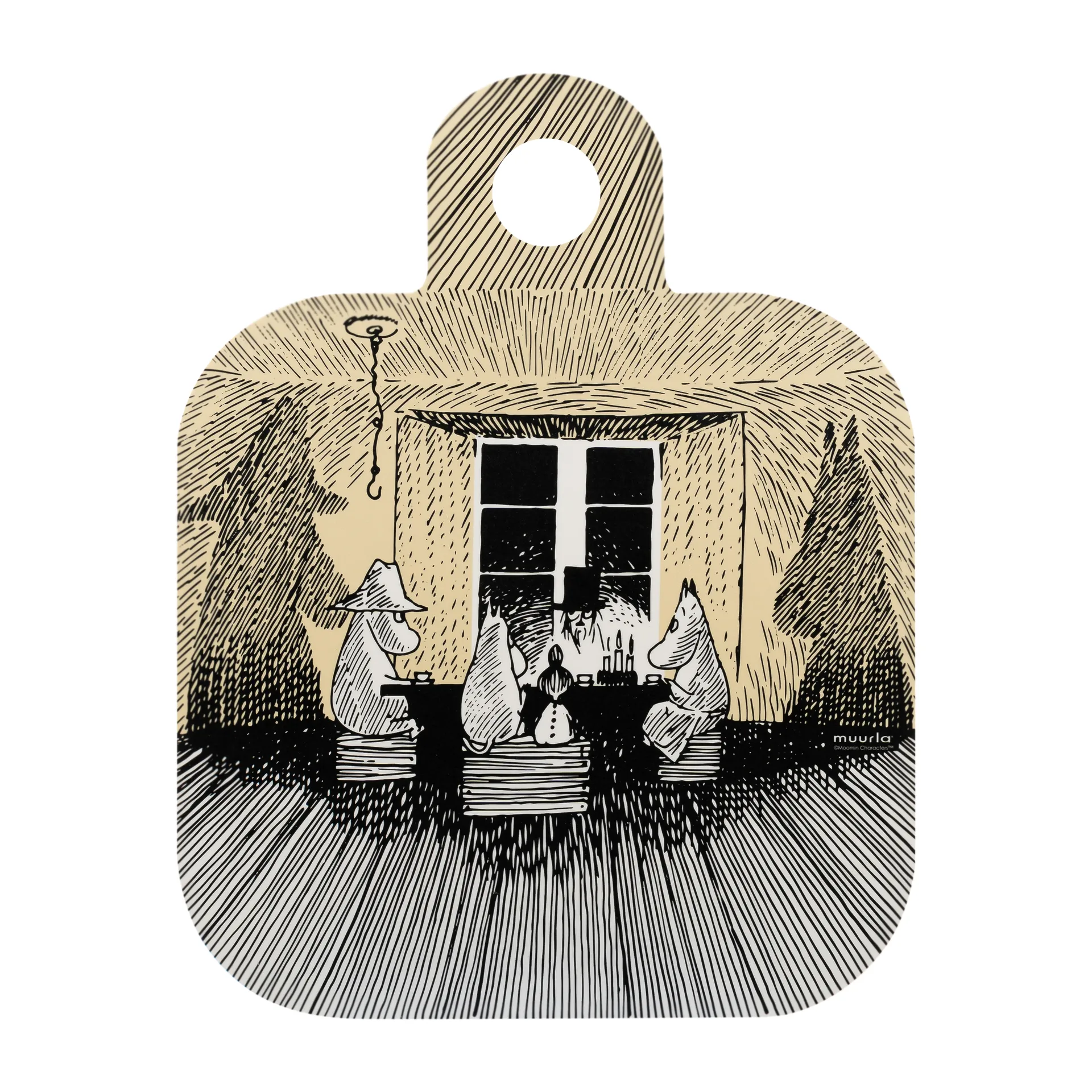 Bandeja Chop & Serve Shadows 25x32 cm, negro Muurla