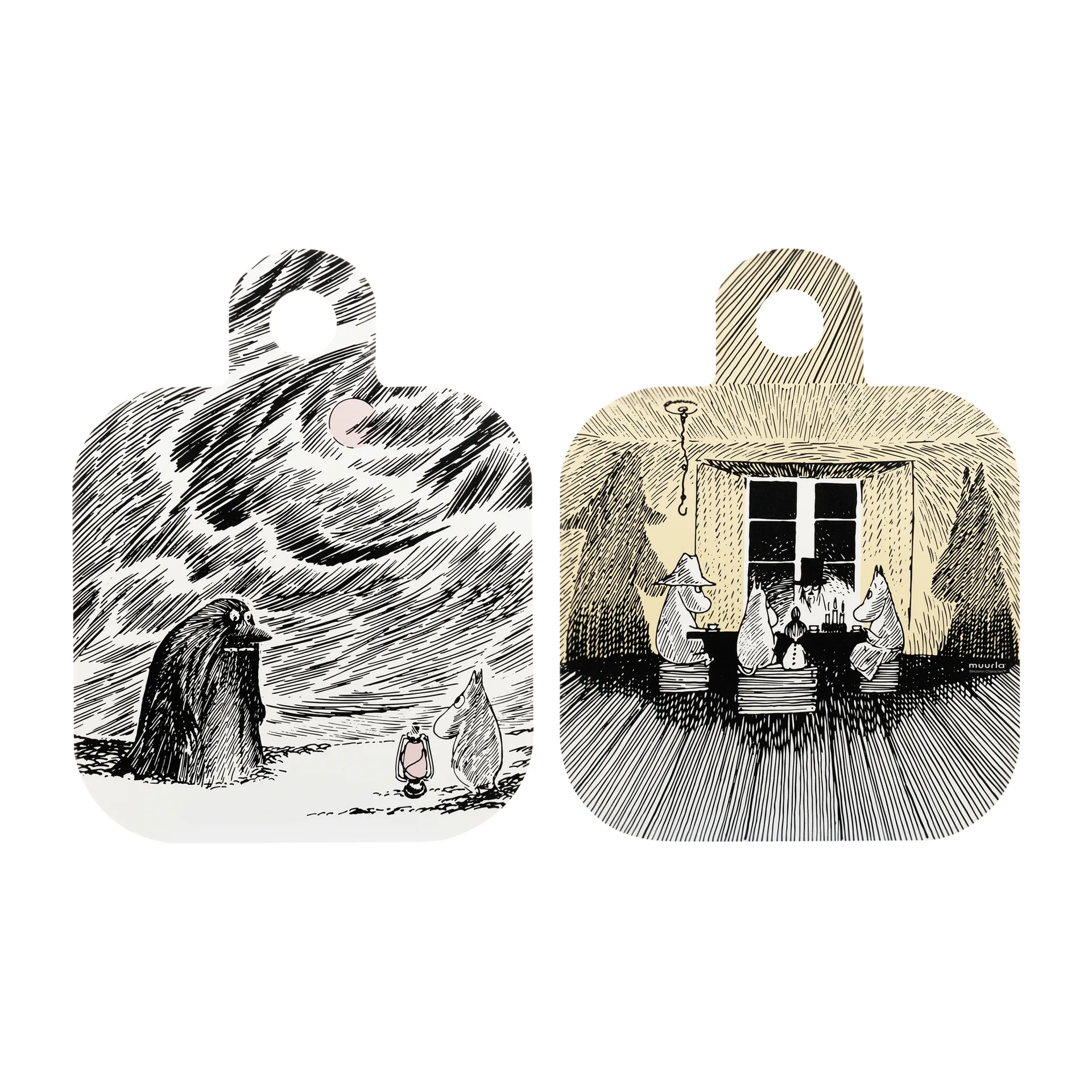 Bandeja Chop & Serve Shadows 25x32 cm, negro Muurla