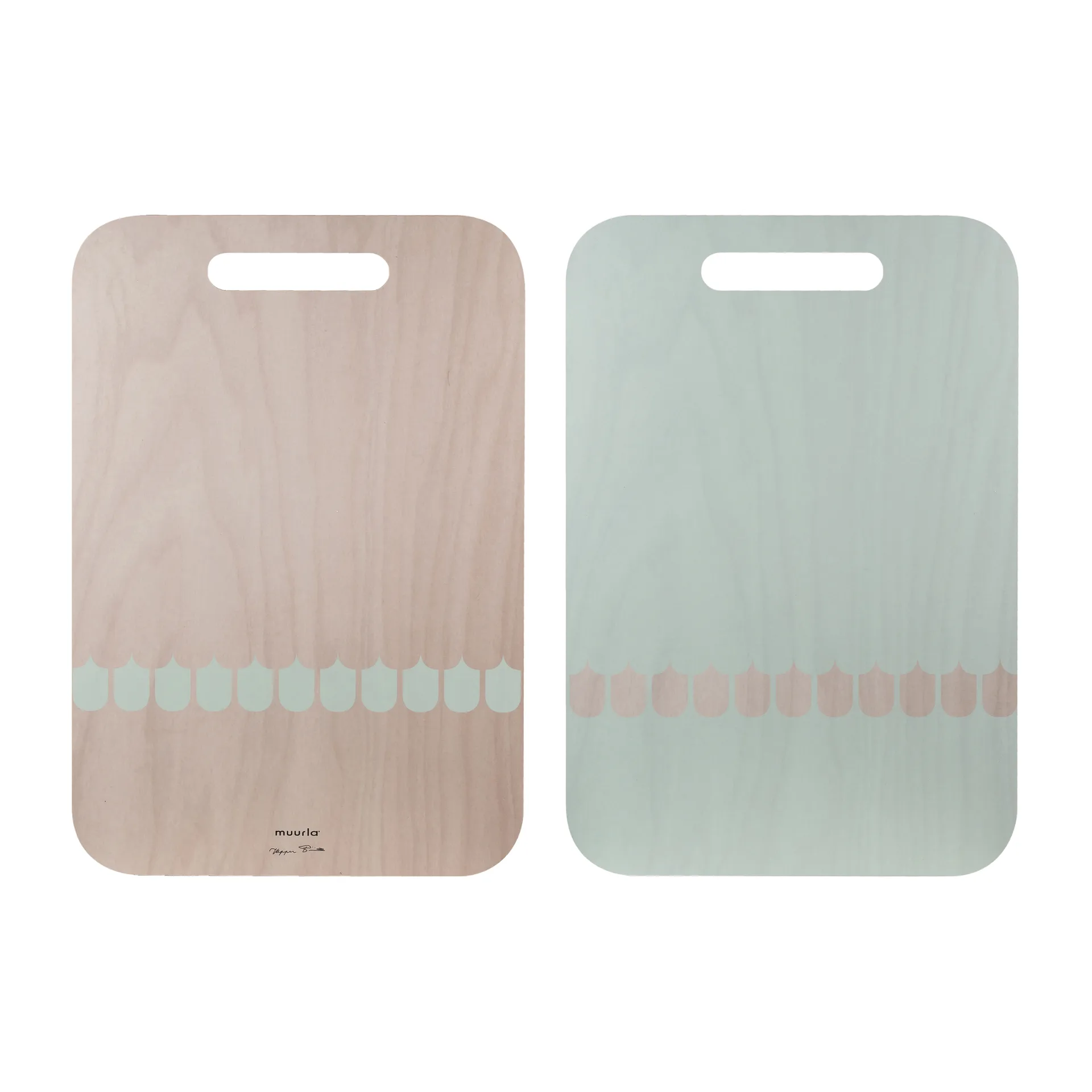 Bandeja Chop & Serve Vappu 30x44 cm, abedul-verde Muurla