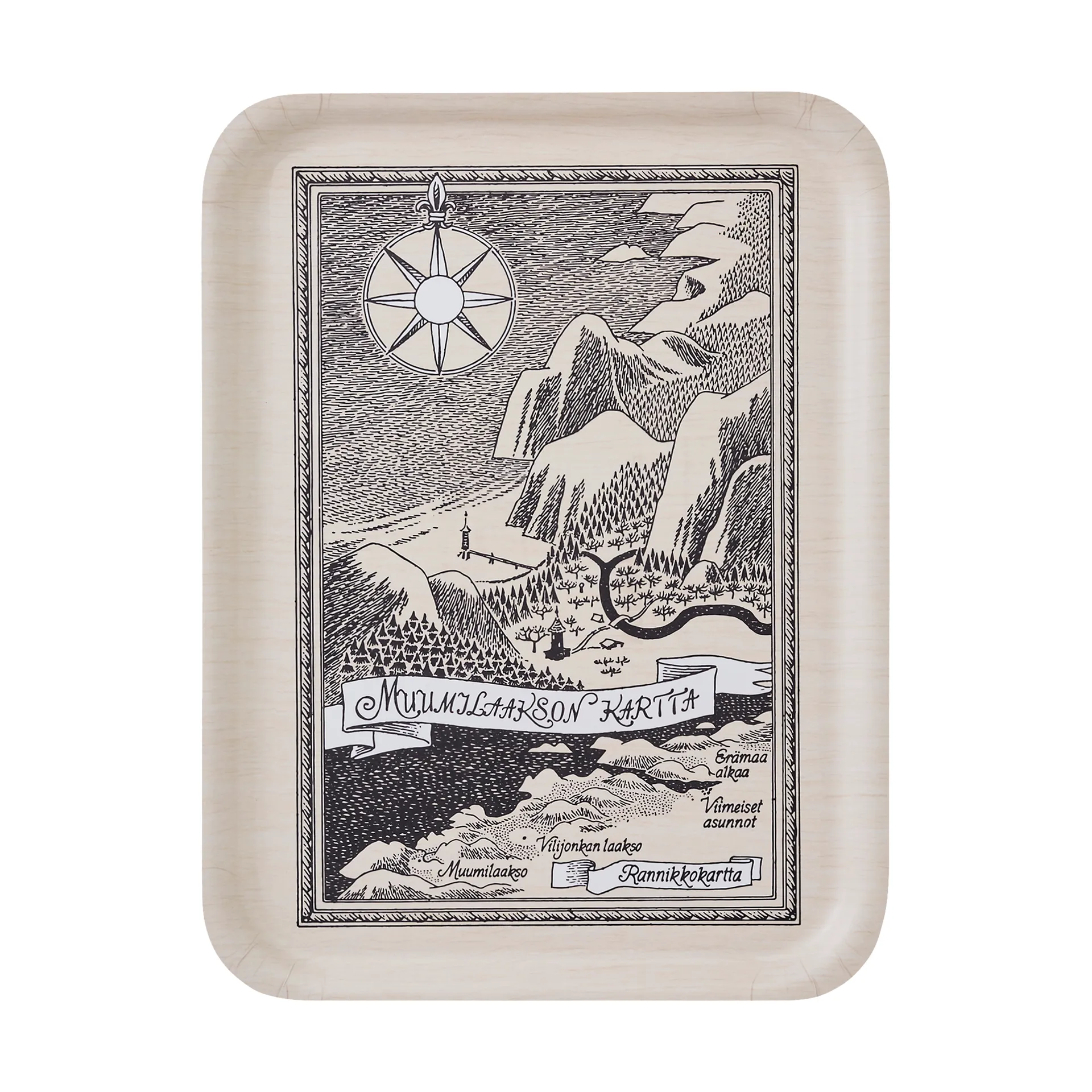Bandeja Moomin 32x42 cm, Finnish Moominvalley map Muurla