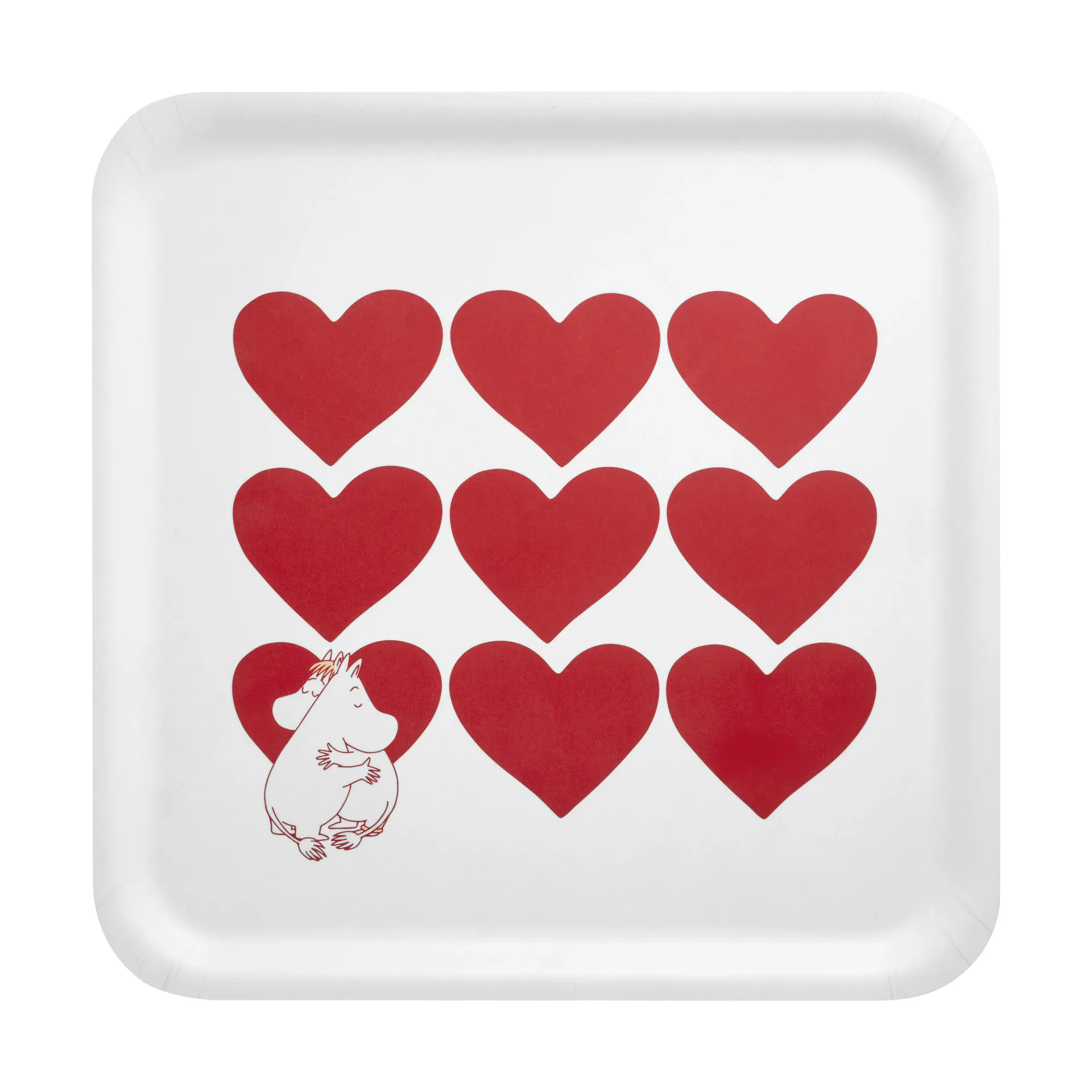 Bandeja Moomin 33x33 cm, Corazón Muurla