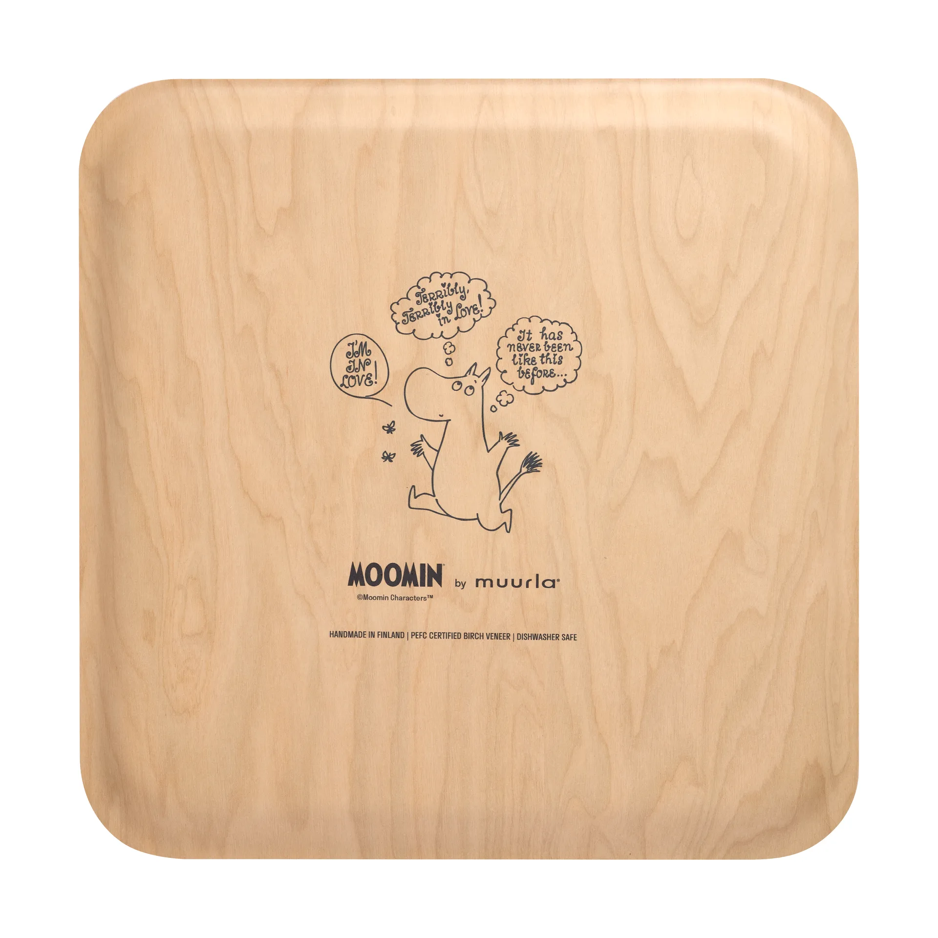 Bandeja Moomin 33x33 cm, Corazón Muurla