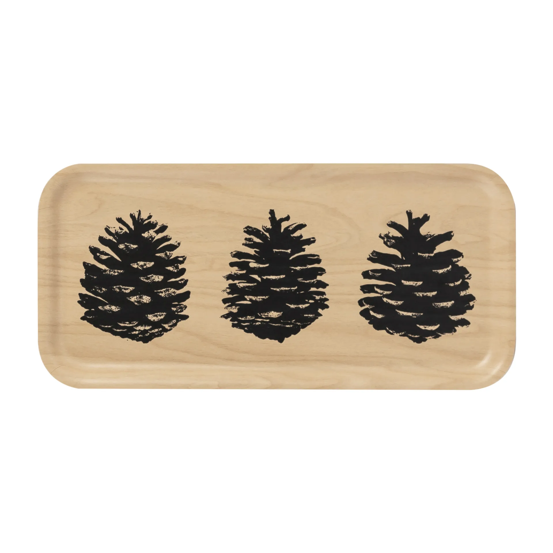 Bandeja Nordic The Pine Cone 13x27 cm, Natur-negro Muurla