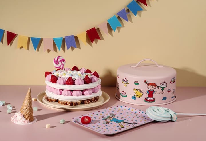 Bandeja para pasteles con cúpula Pippi, Cumpleaños Muurla
