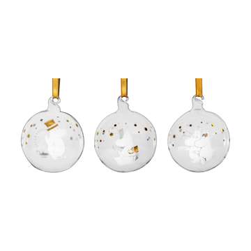 Bola de navidad Moomin Ø7 cm 3 unidades - Sparkling stars - Muurla