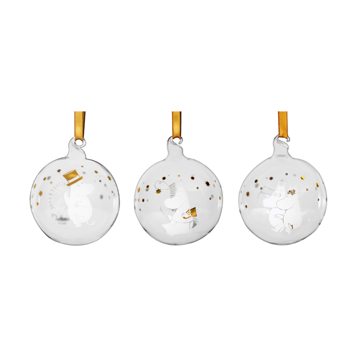 Bola de navidad Moomin Ø7 cm 3 unidades - Sparkling stars - Muurla