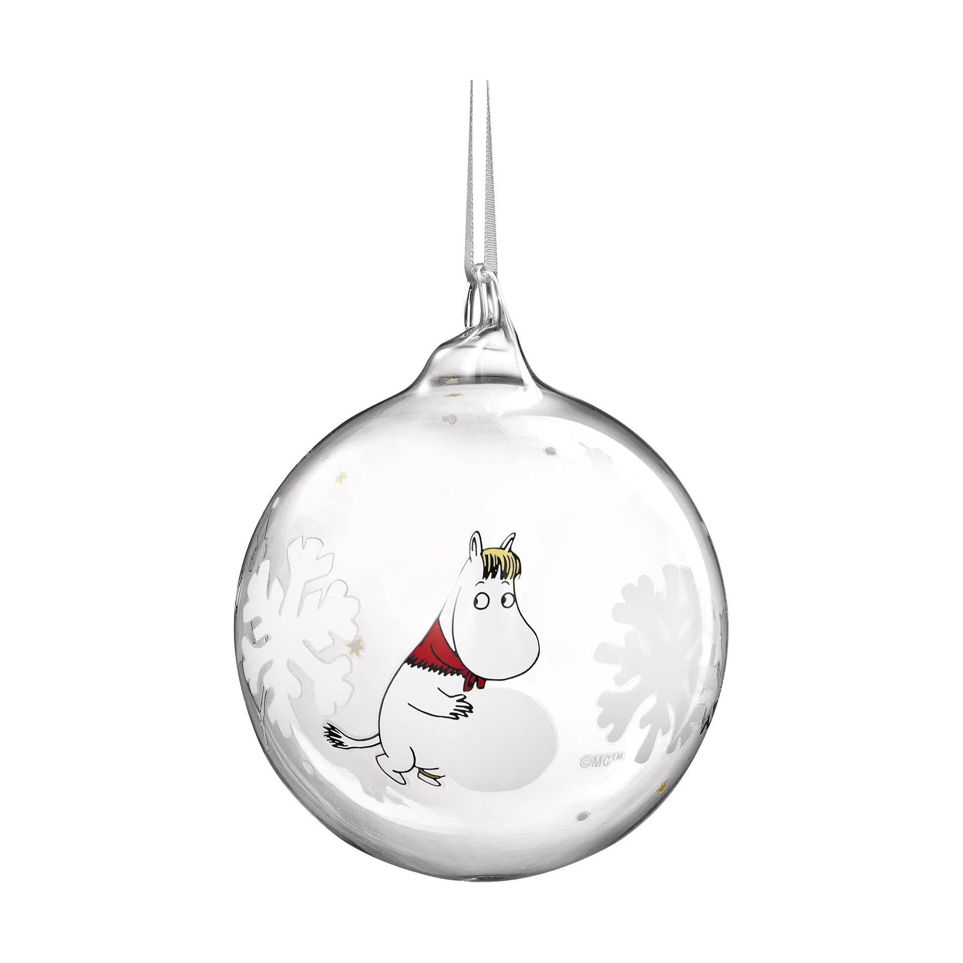 Bola de navidad Moomin Ø9 cm, Copo de nieve Muurla
