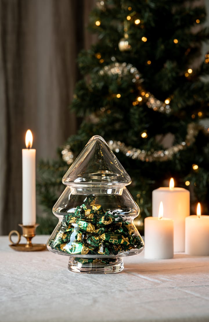 Bote de cristal con tapa Glass tree, 20 cm Muurla