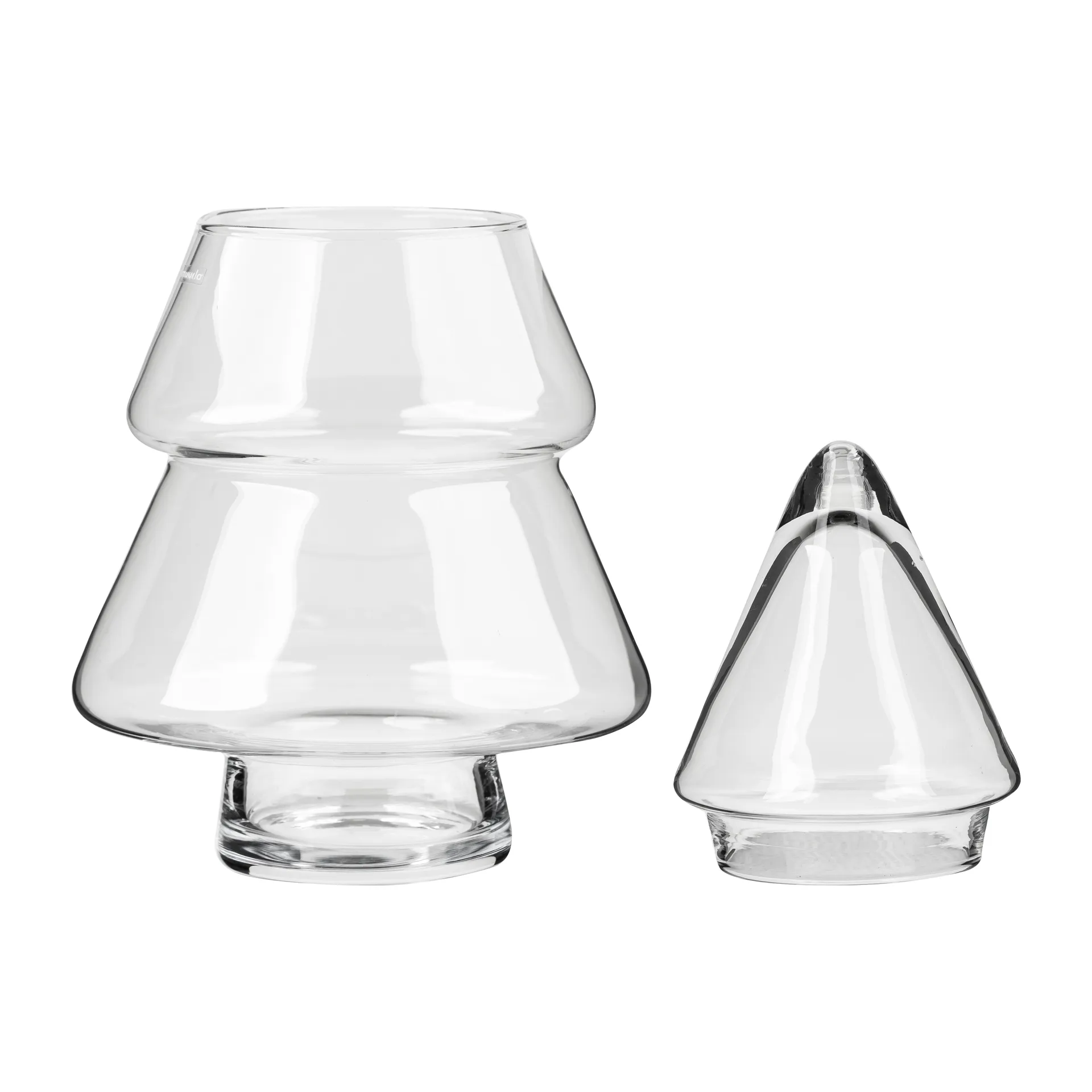 Bote de cristal con tapa Glass tree, 30 cm Muurla