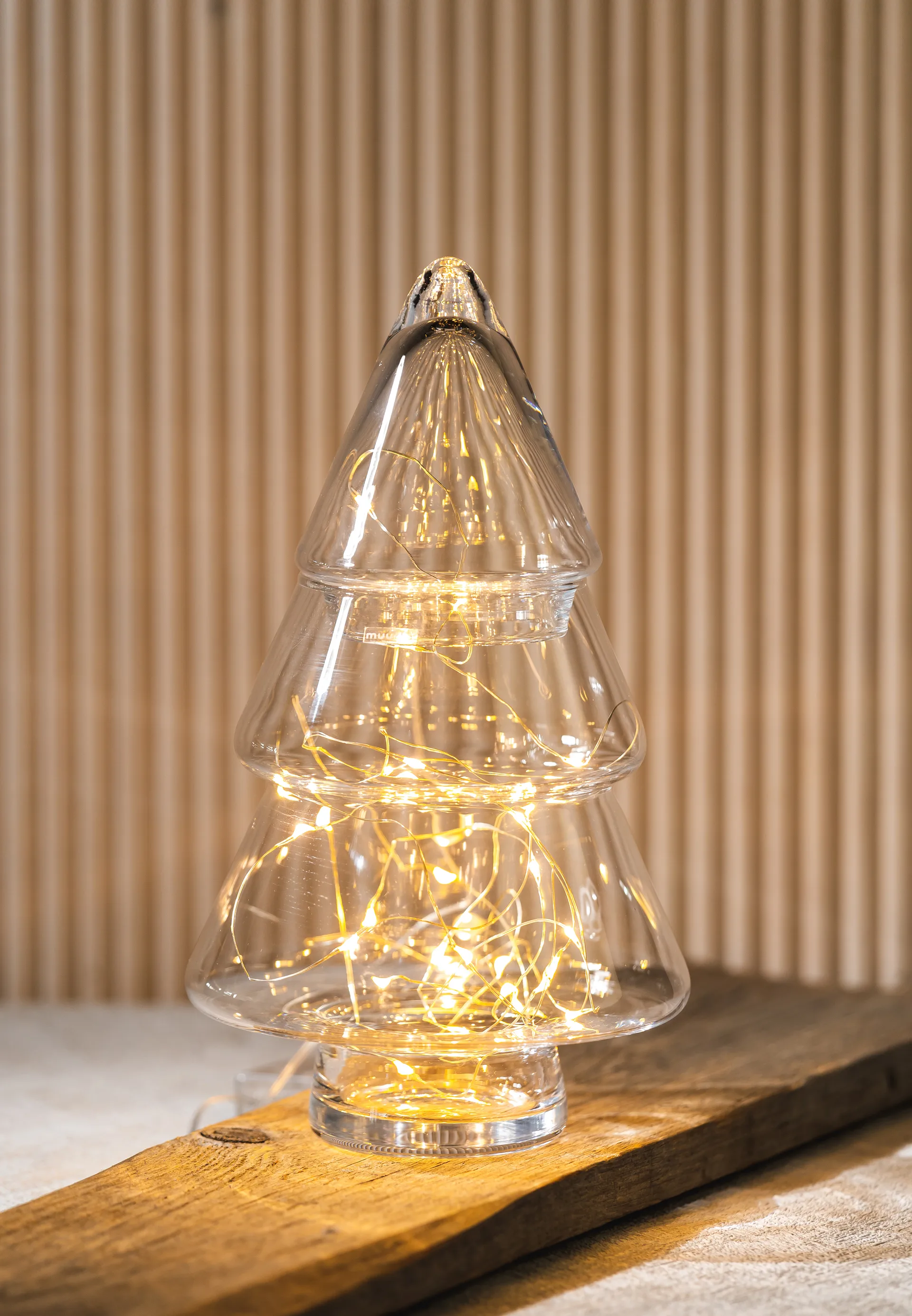 Bote de cristal con tapa Glass tree, 30 cm Muurla