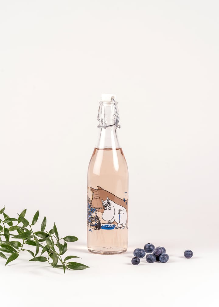 Botella de vidrio Blueberries 0,5 L, Transparent Muurla