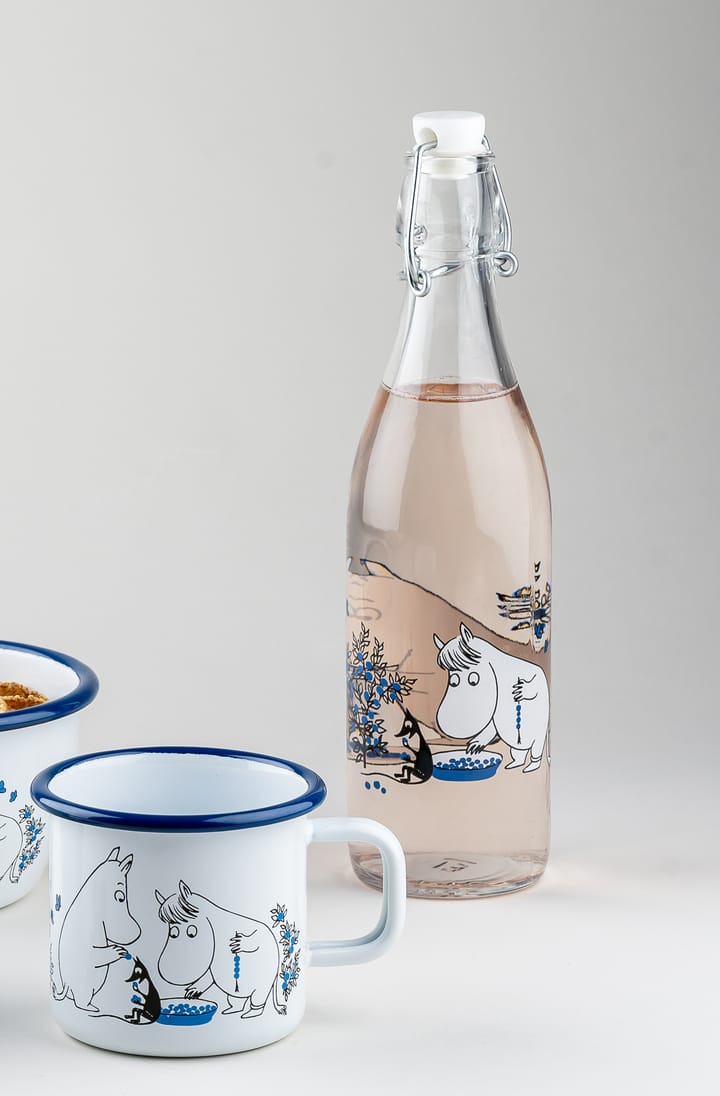 Botella de vidrio Blueberries 0,5 L, Transparent Muurla