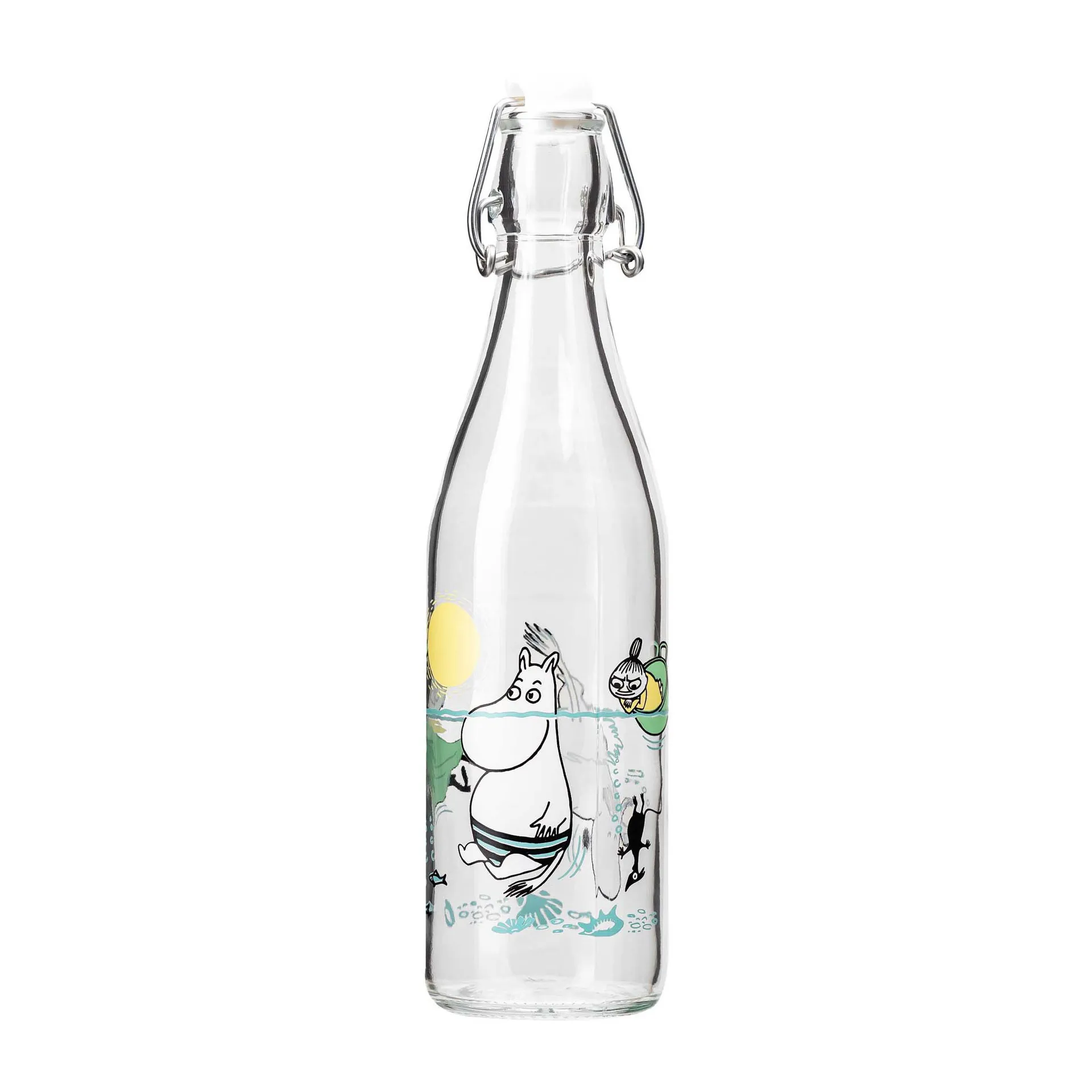 Botella de vidrio Mumin 0,5 l, Fun in the water Muurla