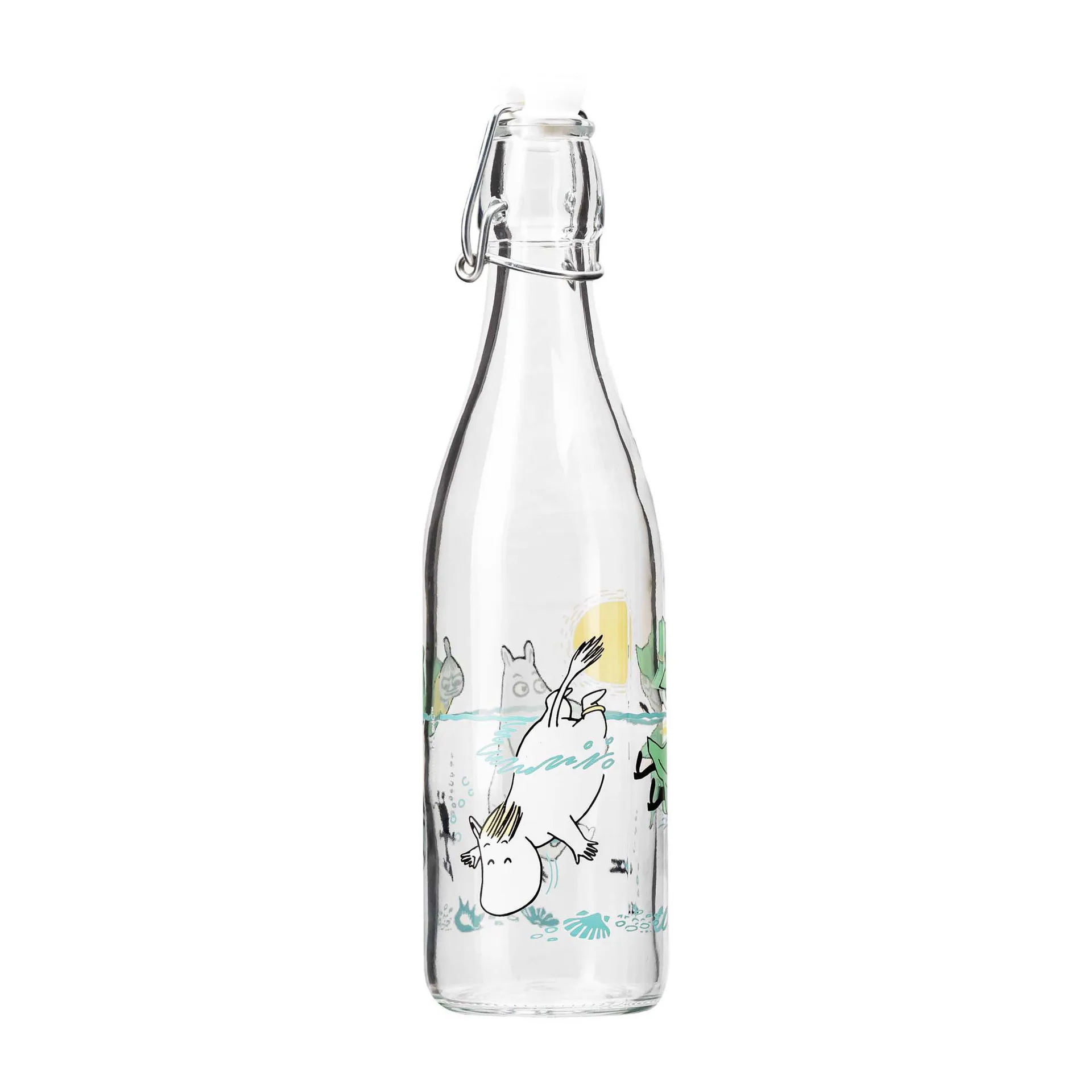 Botella de vidrio Mumin 0,5 l, Fun in the water Muurla
