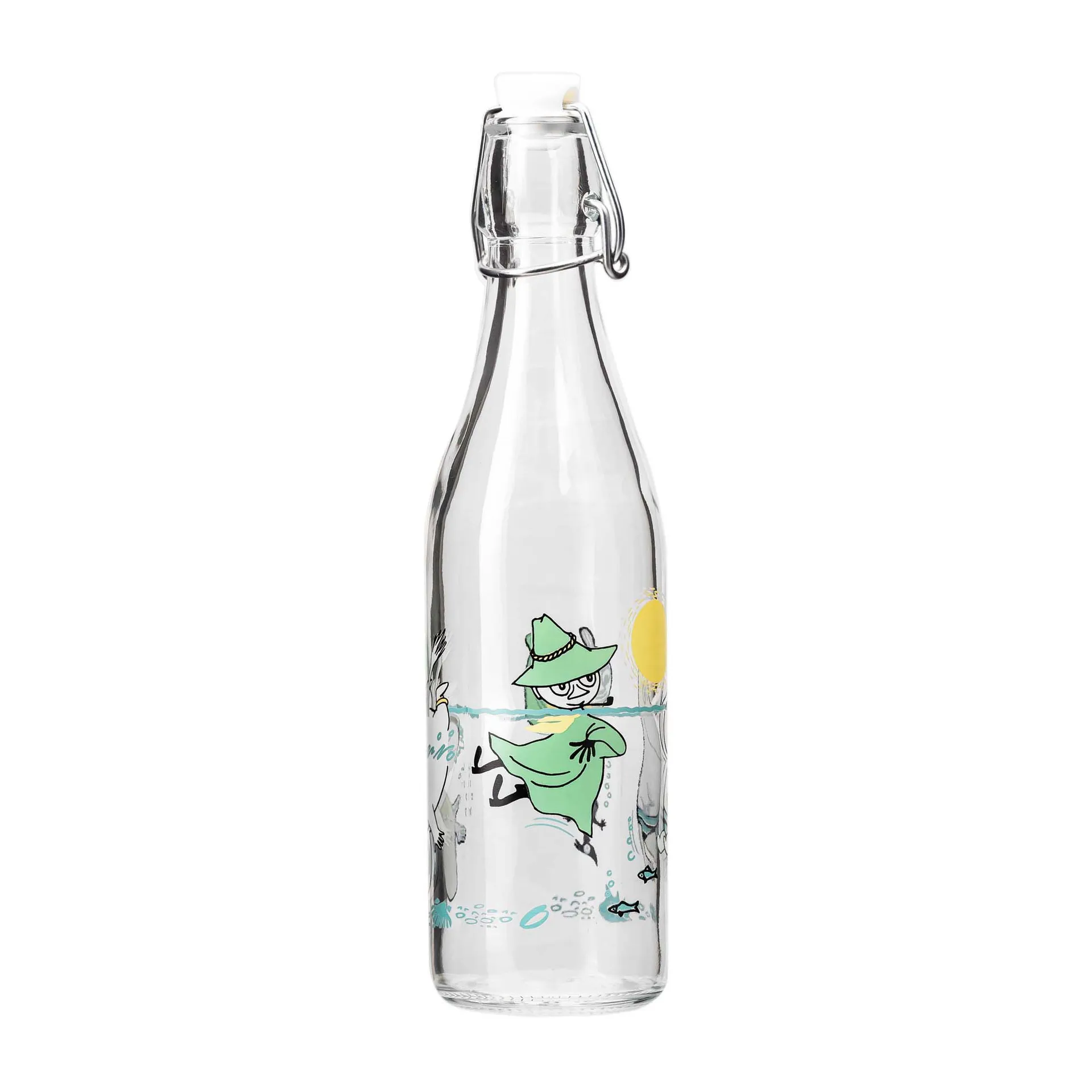 Botella de vidrio Mumin 0,5 l, Fun in the water Muurla