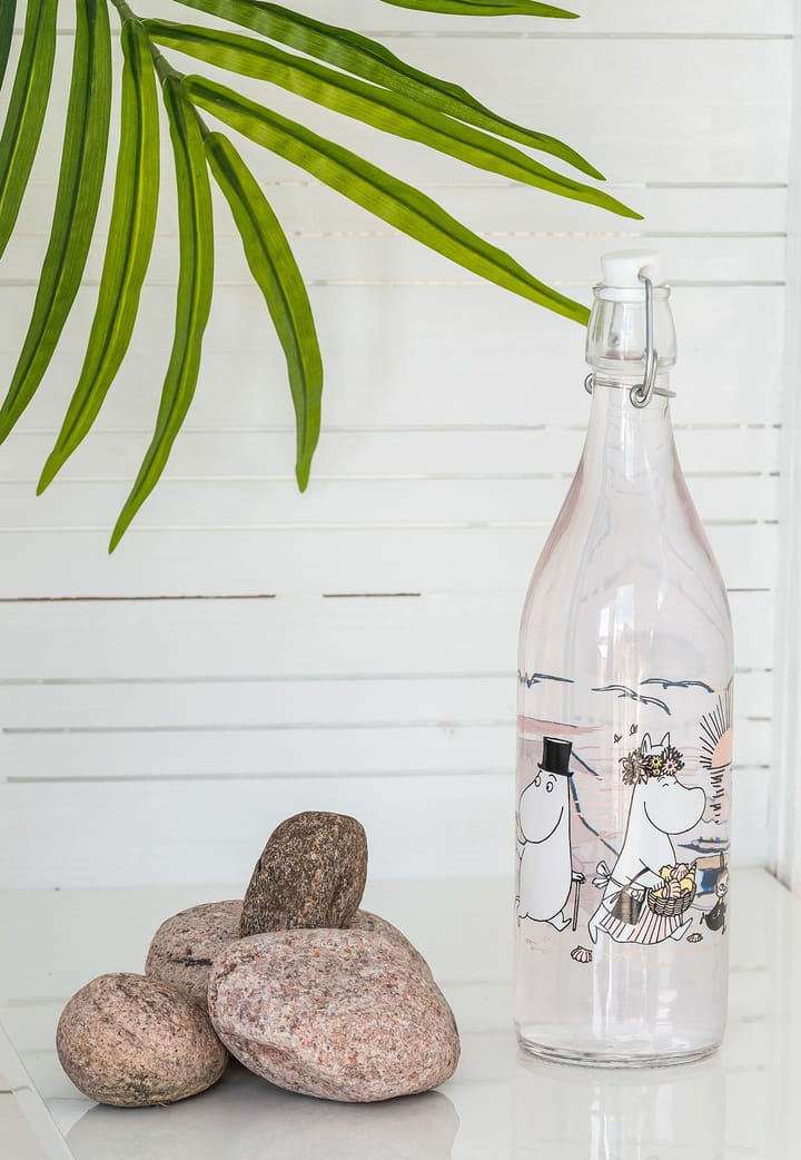 Botella de vidrio Mumin1 L, The Beach Muurla