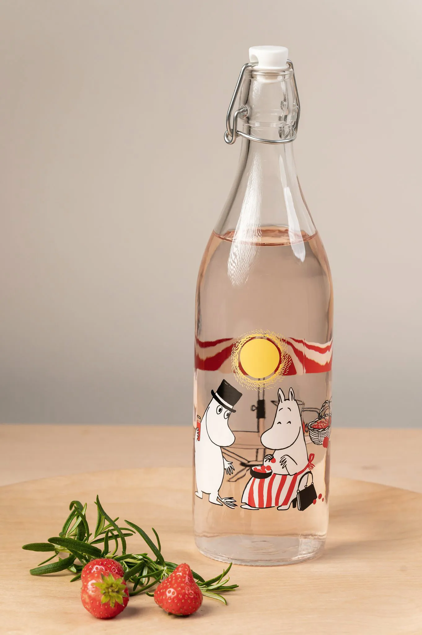 Botella de vidrio Summertime 1 L, Transparent Muurla