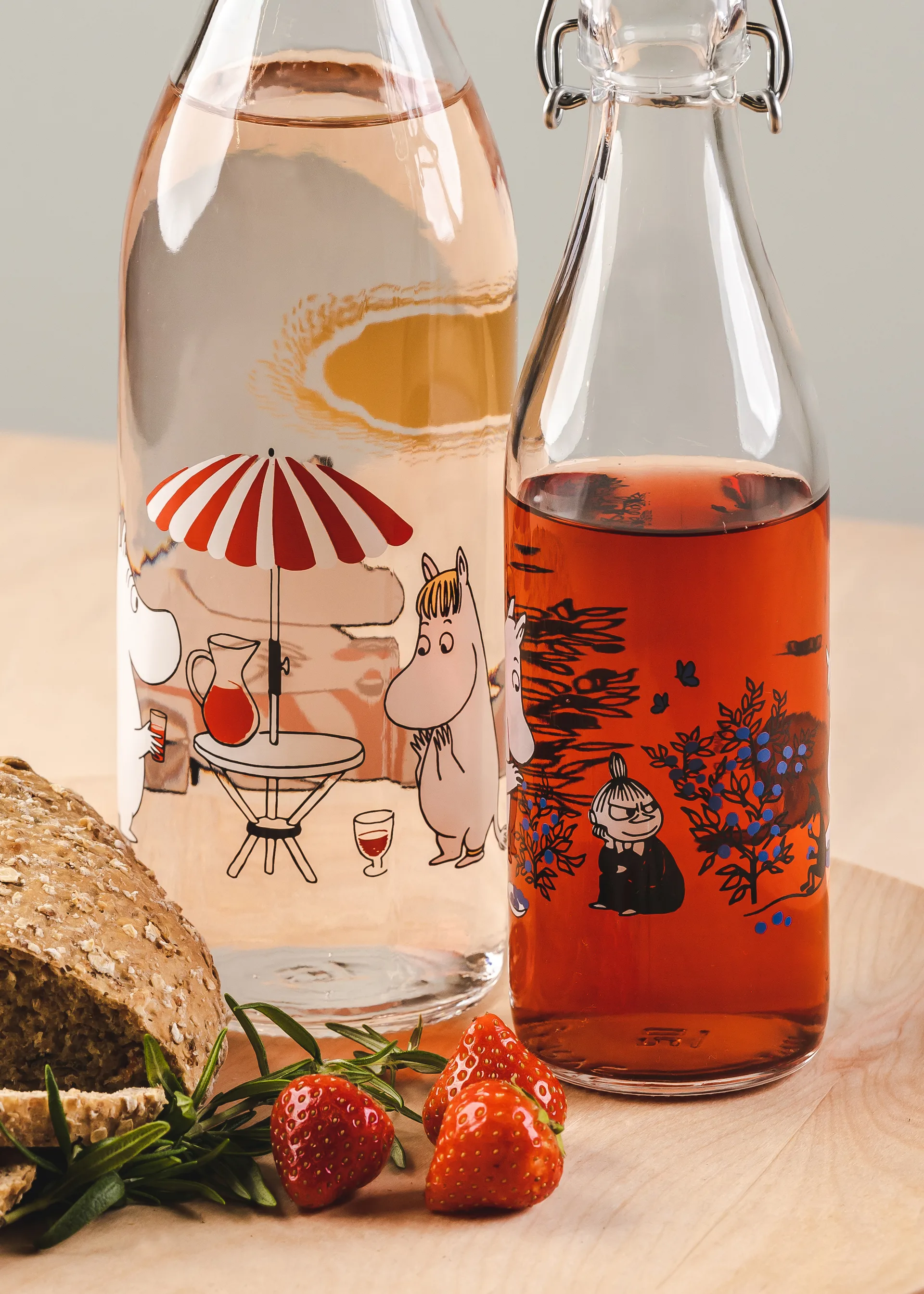 Botella de vidrio Summertime 1 L, Transparent Muurla