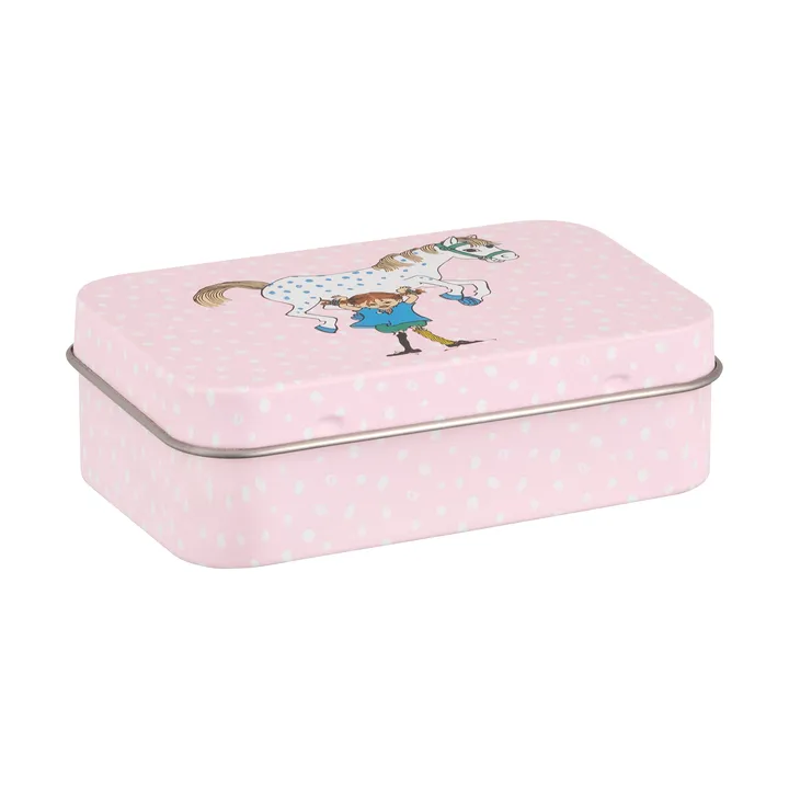 Caja de lata Pippi 10x6,5x3 cm - Pippi and the Horse - Muurla