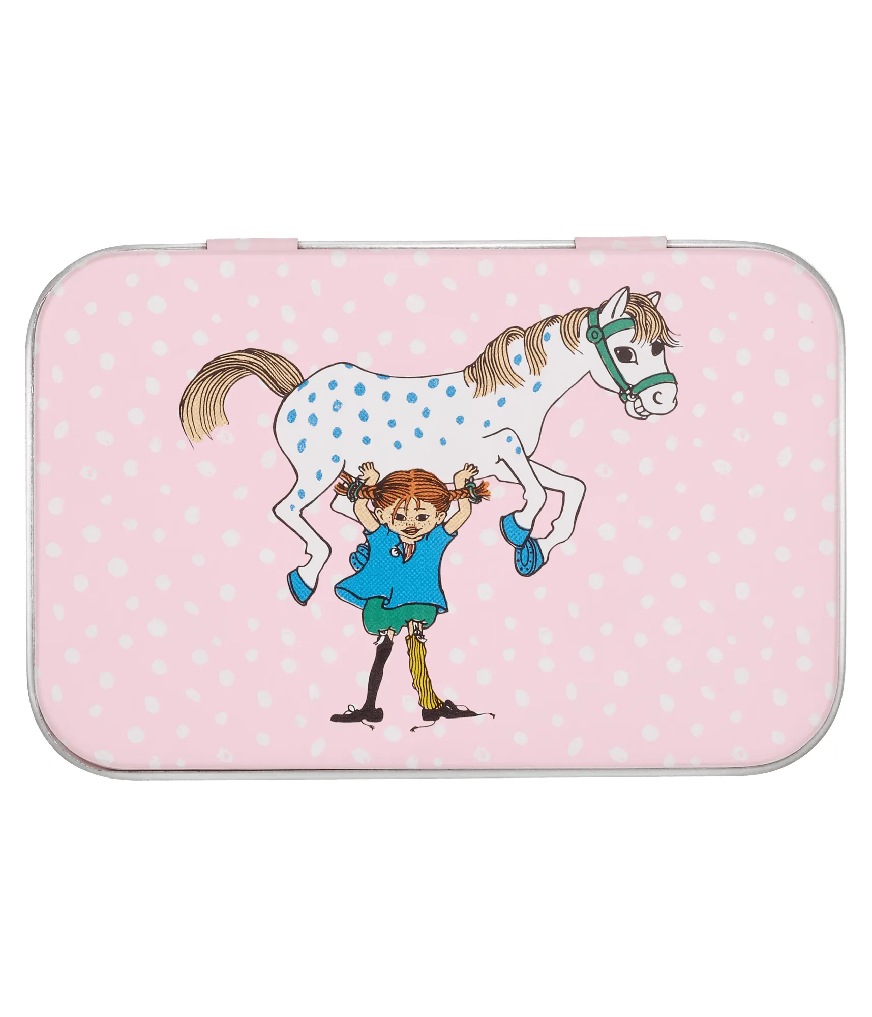 Caja de lata Pippi 10x6,5x3 cm, Pippi and the Horse Muurla