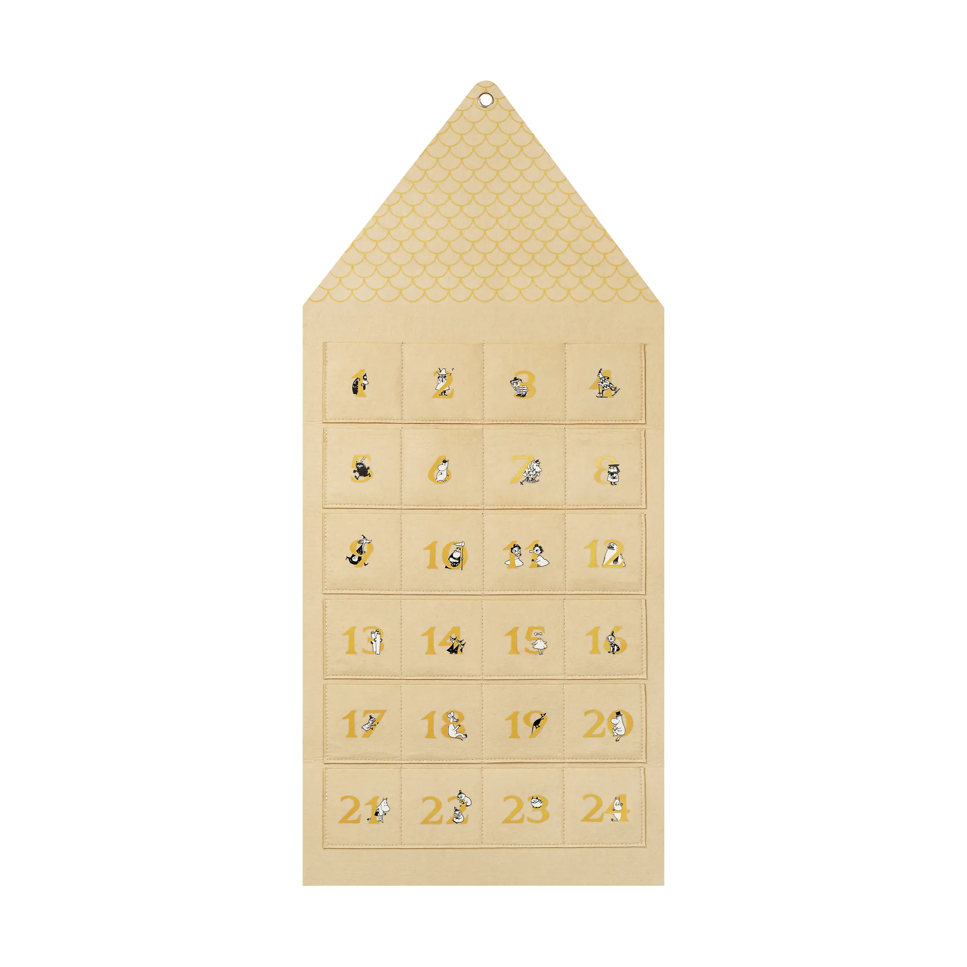 Calendario de Adviento Moominhouse 45x100 cm, Beige Muurla