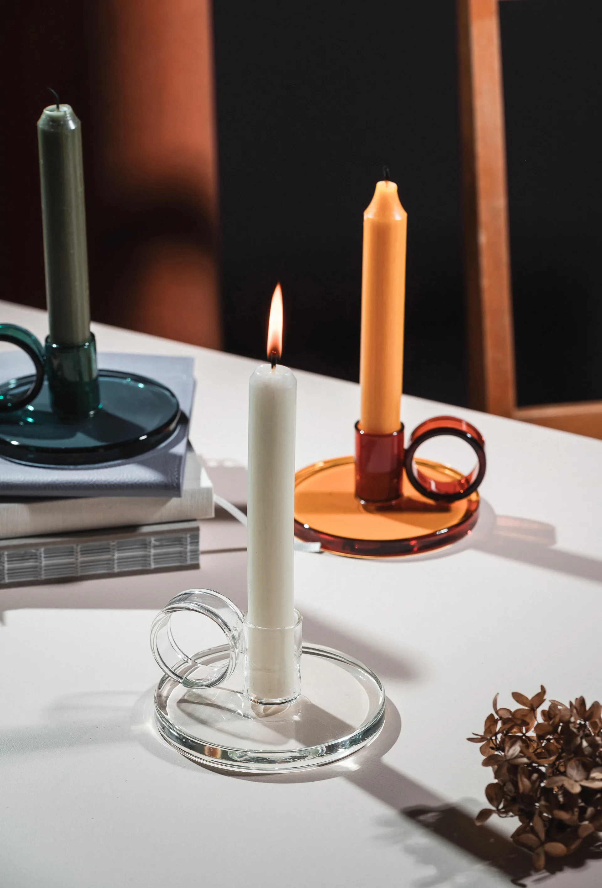 Candelabro Loop Ø11 cm, Transparente Muurla