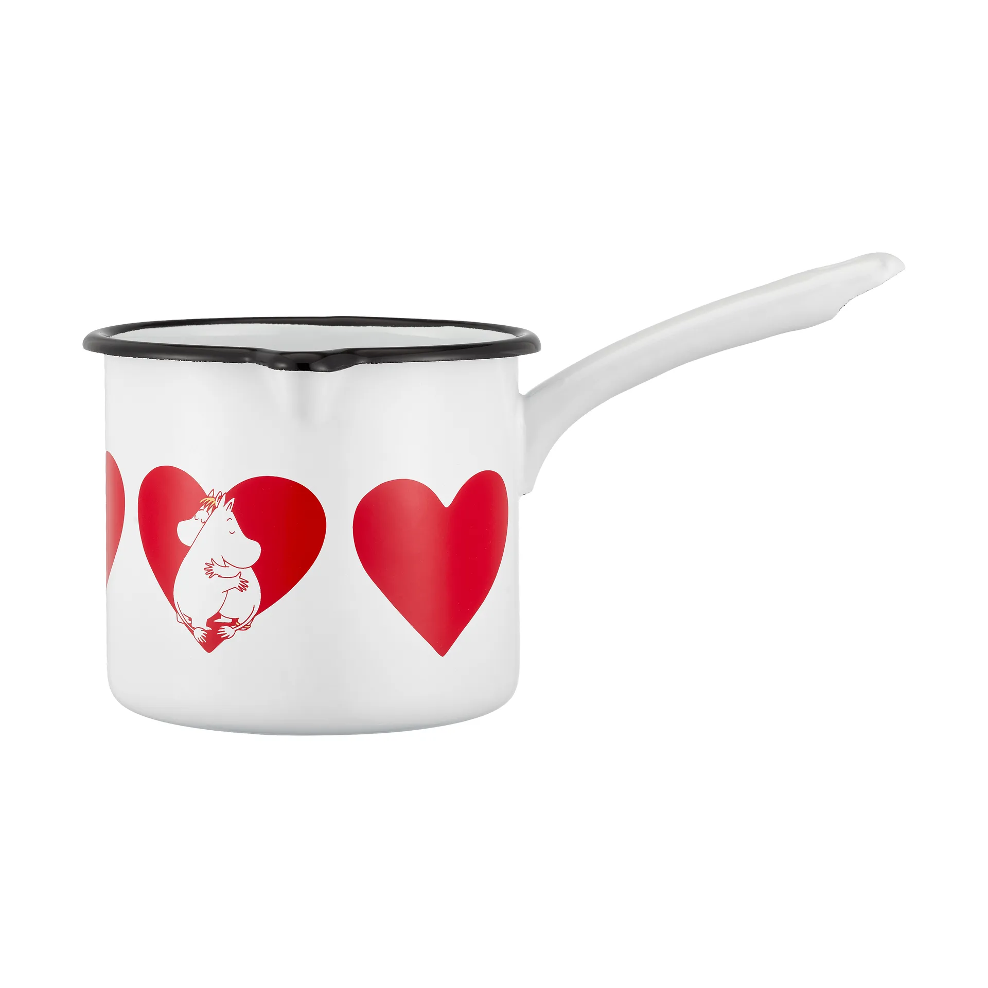 Cazo esmaltado Mumin Heart, 1,3 L Muurla