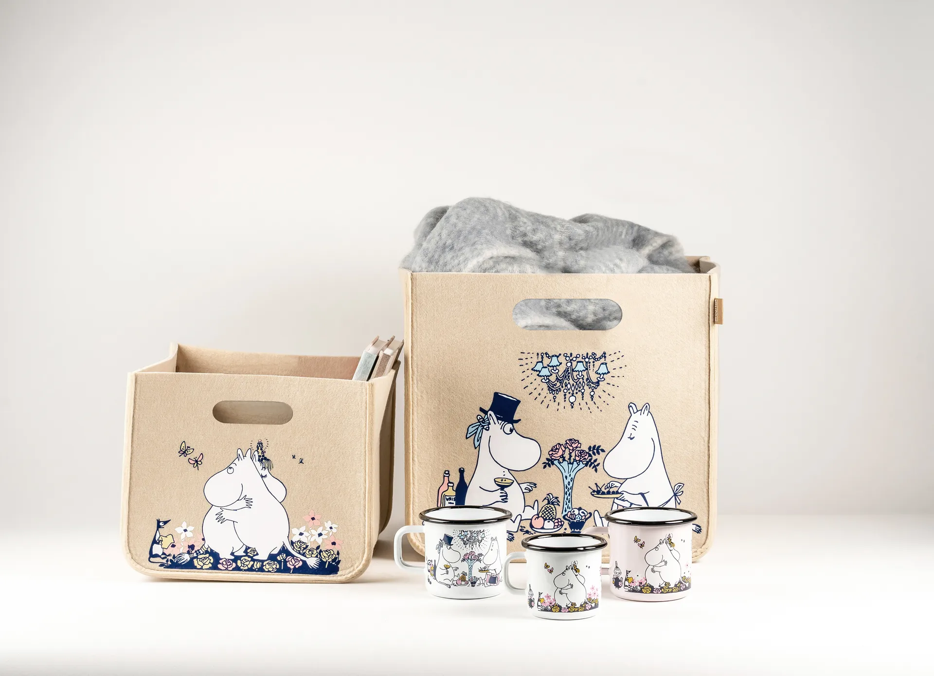 Cesta Mumin Hug 26x26 cm, Beige Muurla