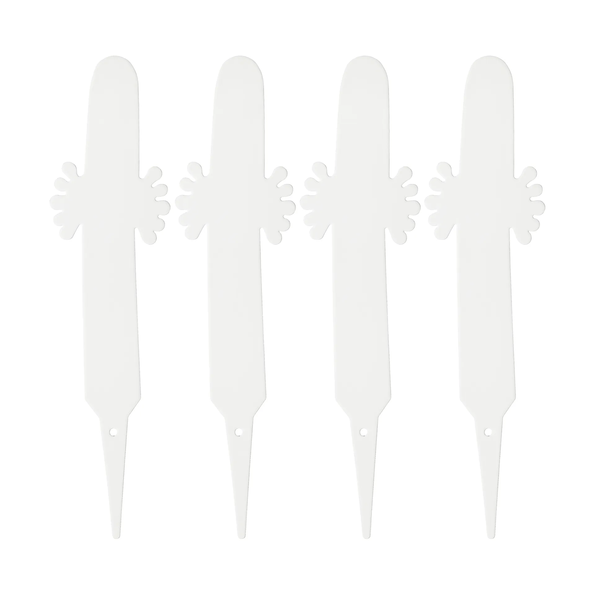 Etiqueta para planta de los Hatifnates 4-pack, Blanco Muurla