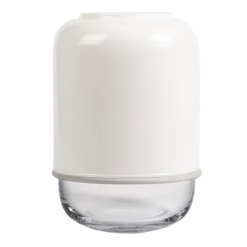 Jarrón Capsule ajustable 18-28 cm - blanco-transparente - Muurla