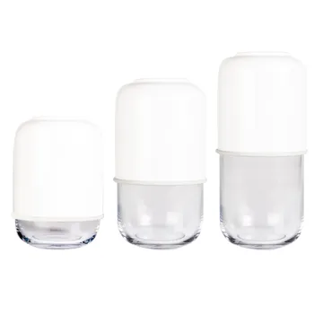 Jarrón Capsule ajustable 18-28 cm - blanco-transparente - Muurla