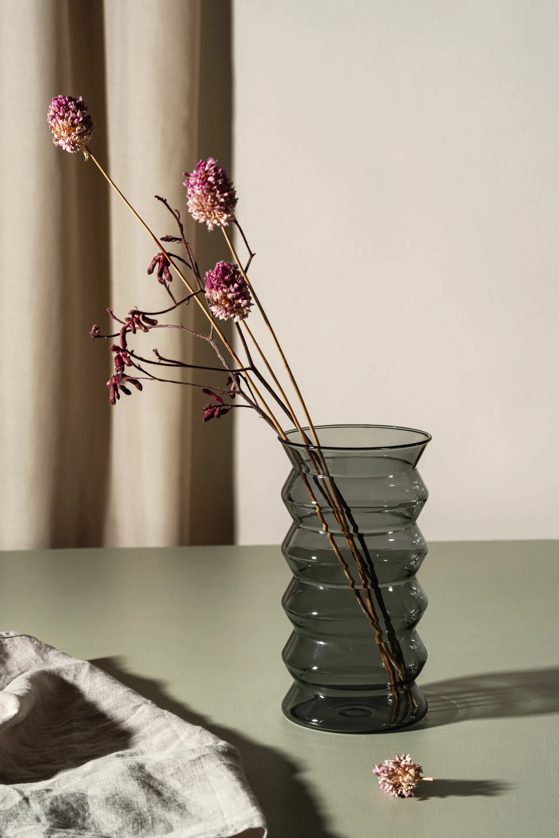 Jarrón Waves 20 cm, Gris Muurla