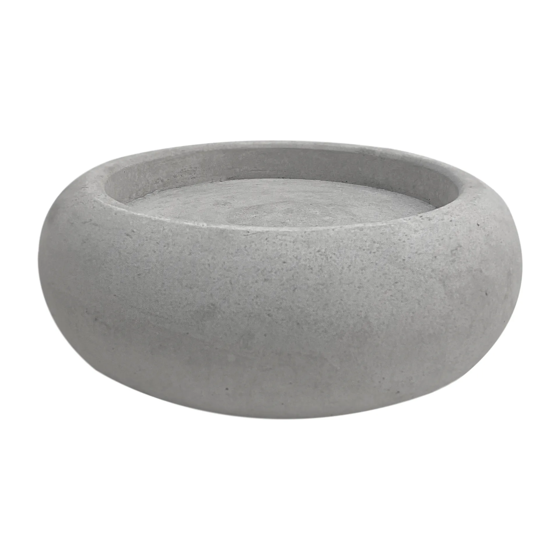 Jarrón/Portavelas Bagel 22 cm, gris Muurla