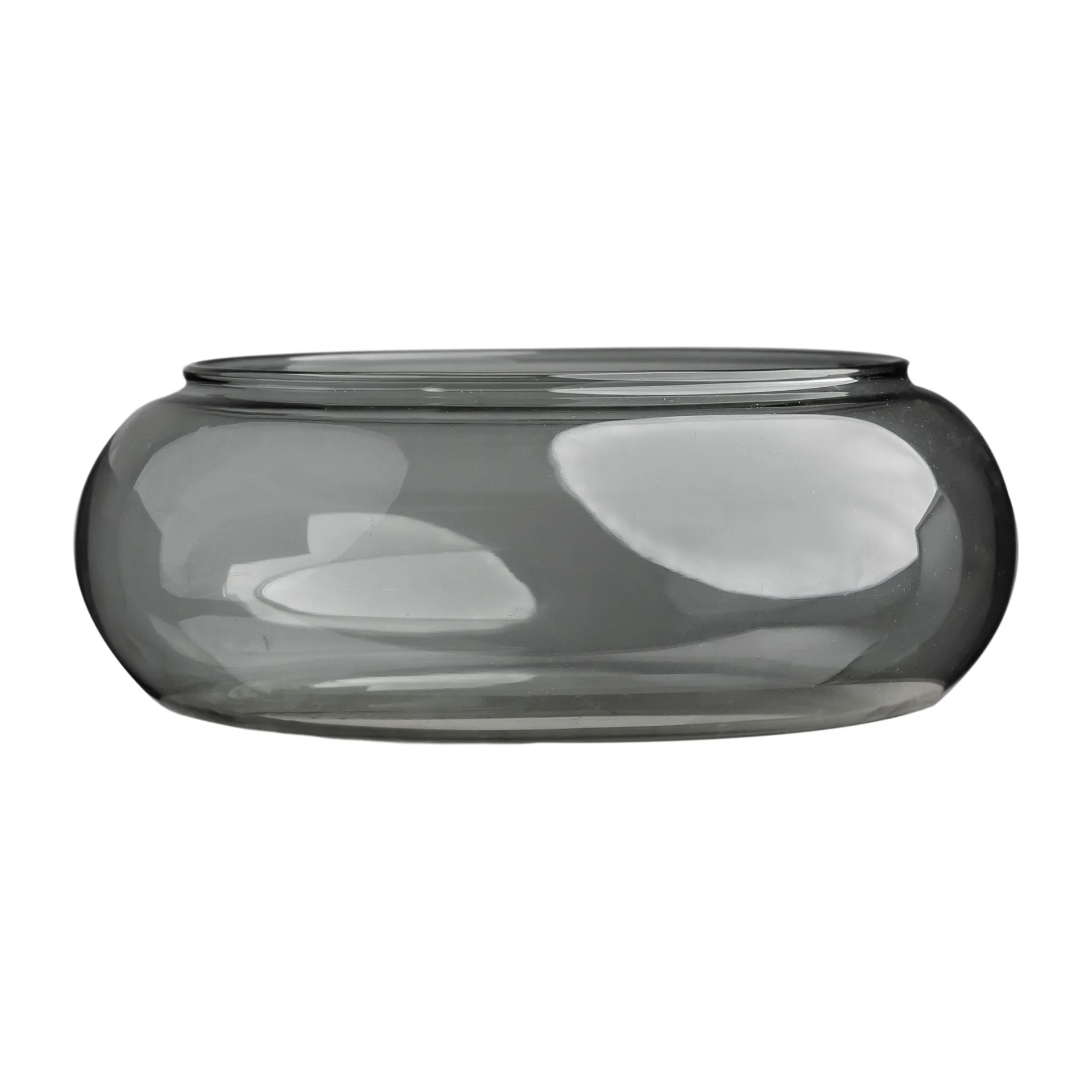 Jarrón/Portavelas Bagel 22 cm, gris Muurla