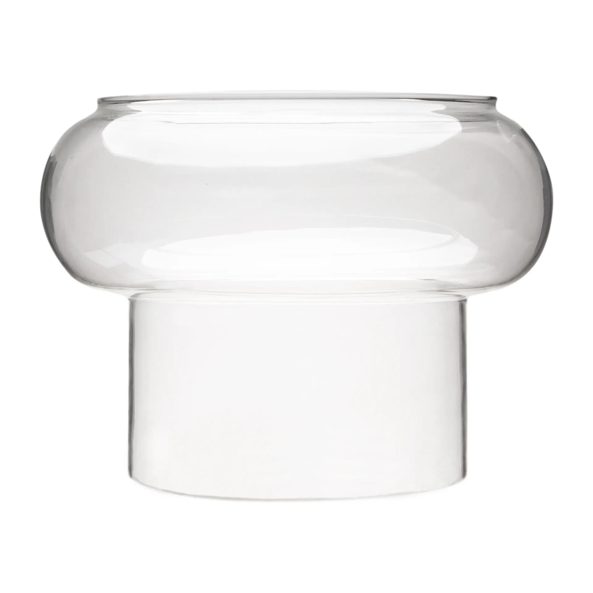 Jarrón/Portavelas Bagel 22 cm, gris Muurla