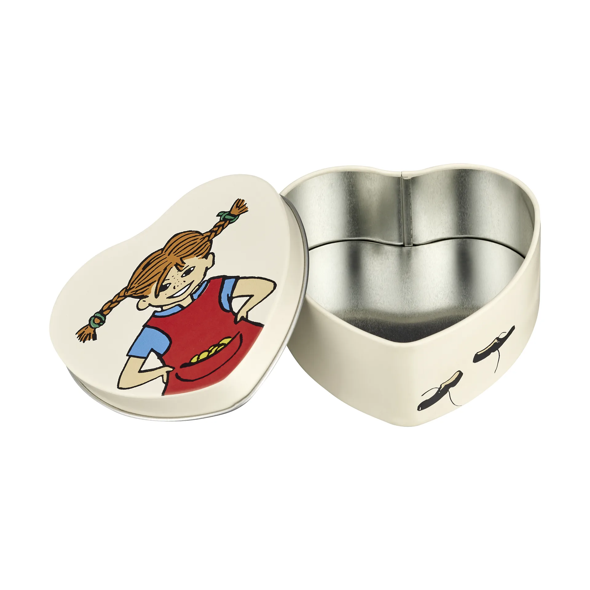 Lata de metal en forma de corazón Pippi 4x10 cm, Be More Pippi Muurla