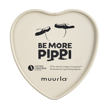 Lata de metal en forma de corazón Pippi 4x10 cm - Be More Pippi - Muurla