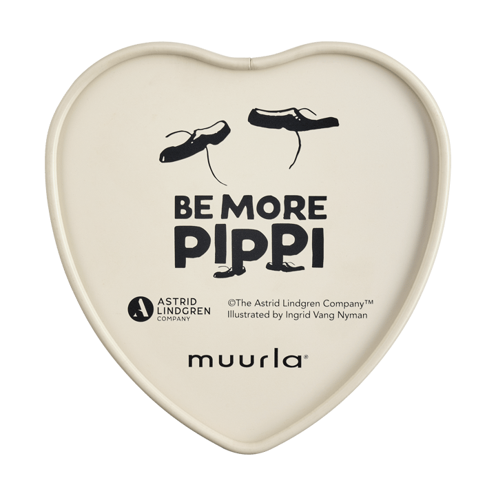 Lata de metal en forma de corazón Pippi 4x10 cm, Be More Pippi Muurla