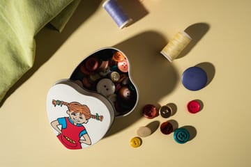 Lata de metal en forma de corazón Pippi 4x10 cm - Be More Pippi - Muurla