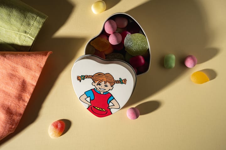 Lata de metal en forma de corazón Pippi 4x10 cm, Be More Pippi Muurla