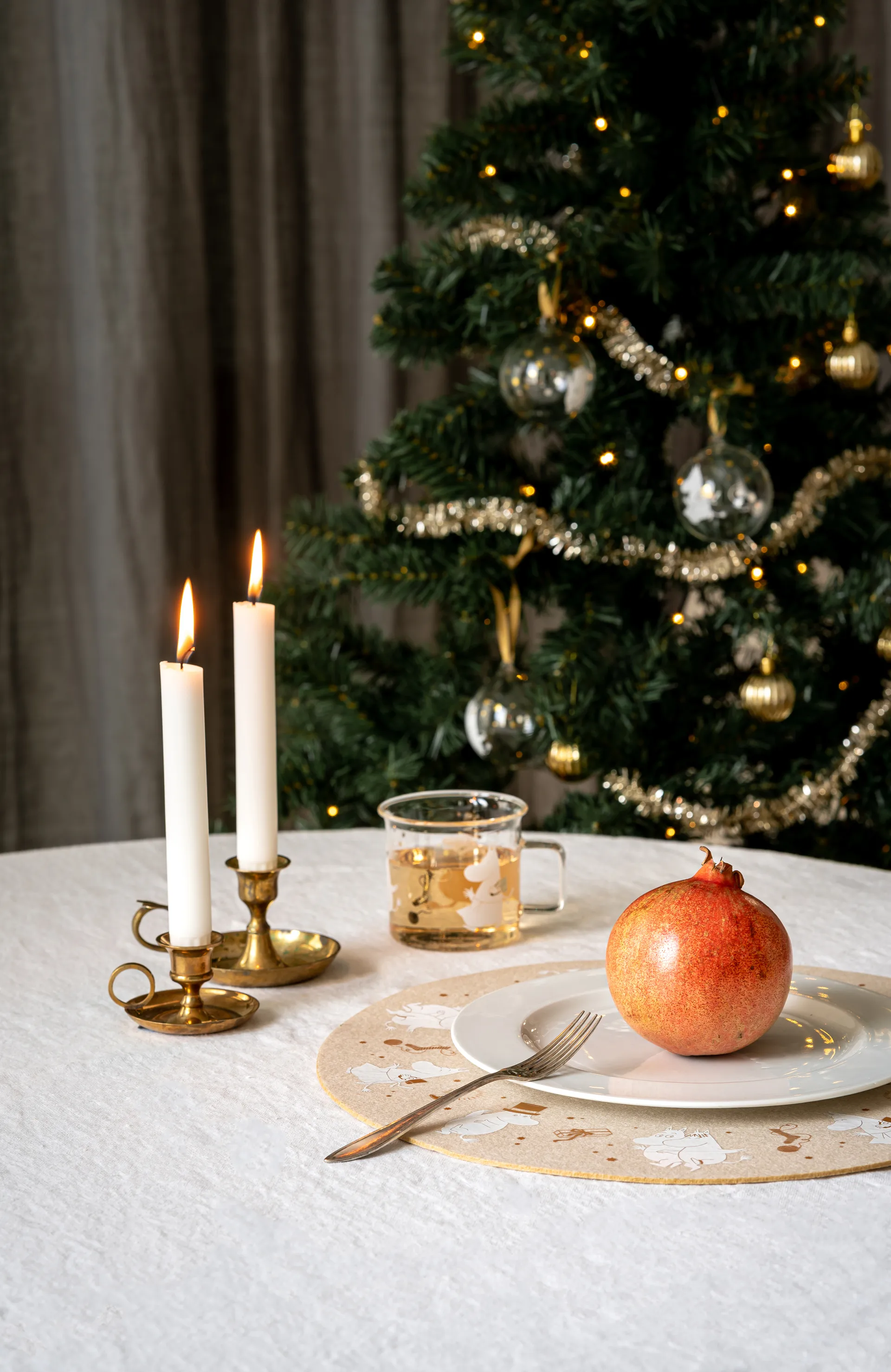 Mantel individual Moomin Ø38 cm, Sparkling stars Muurla