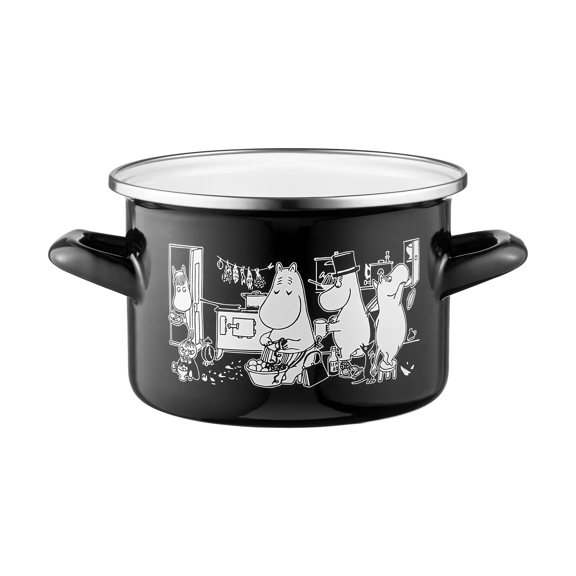 Olla esmaltada Mumin con tapa alta 1,5 L, Cocina Muurla